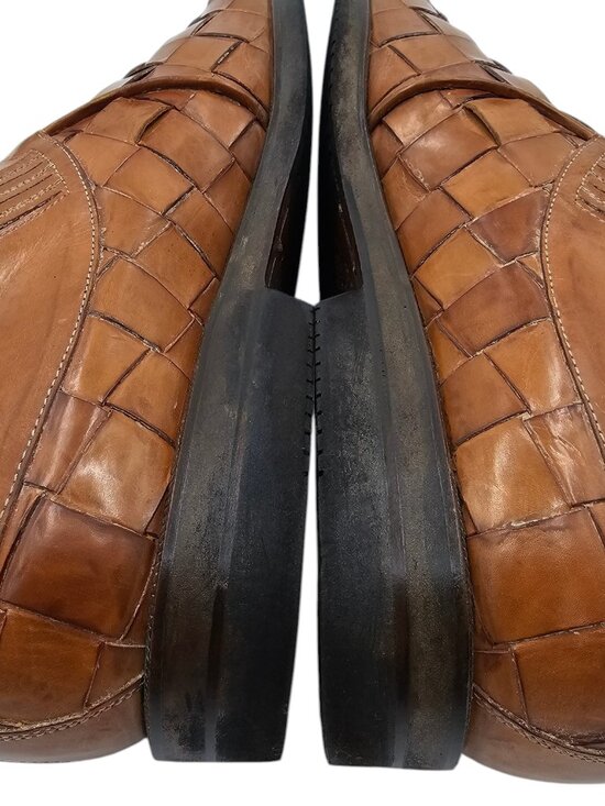 Avventura Woven Leather Tan Monk Strap Oxford Dress Shoes Men\'s US 11.5 main image 6